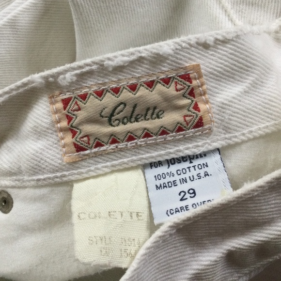 Vintage For Joseph High Rise “Colette” Jean 29 White - Picture 6 of 12